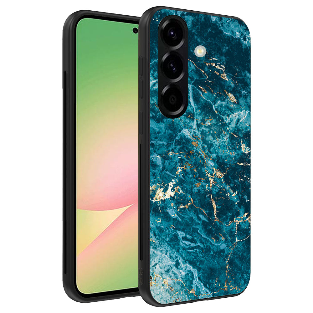 Telefoonhoesje
Geschikt voor Samsung Galaxy A56 met marmer opdruk - TPU backcover case blue
marble design - Blauw