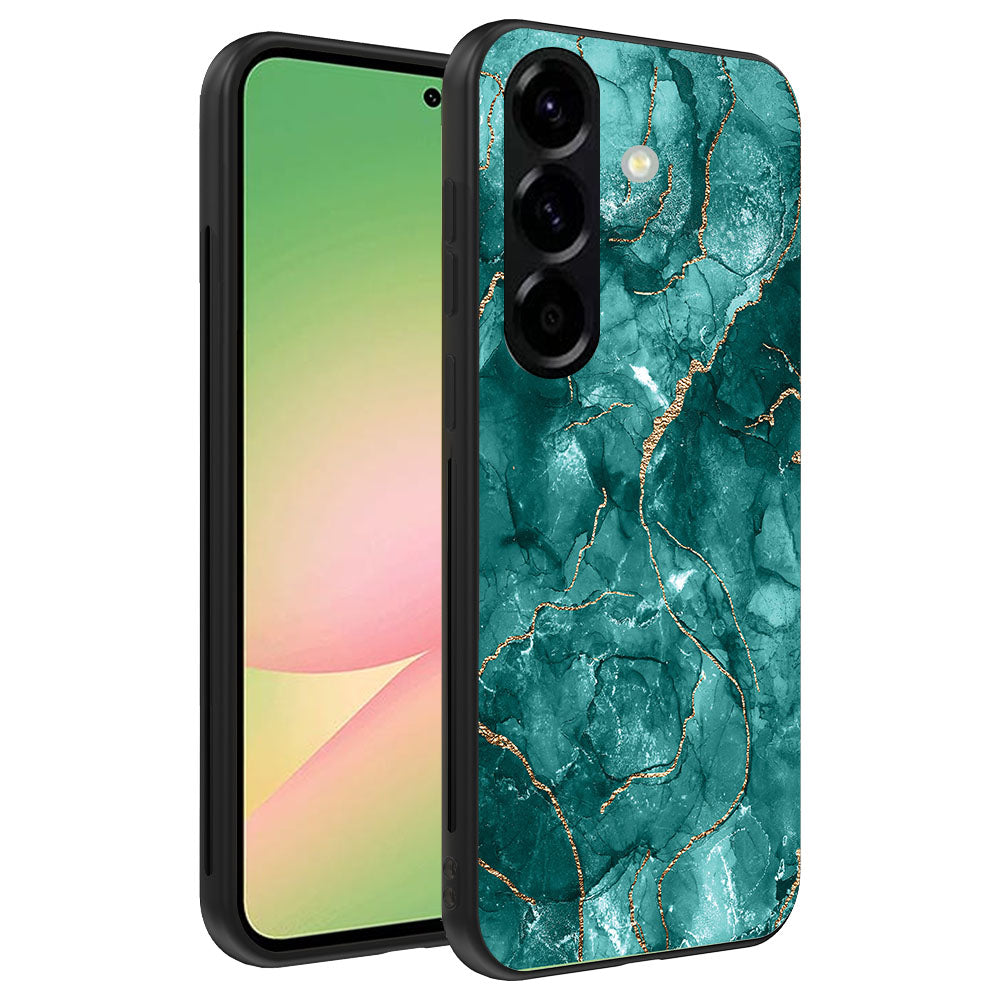 Telefoonhoesje
Geschikt voor Samsung Galaxy A56 met marmer opdruk - TPU backcover case
marble design - Goud Groen