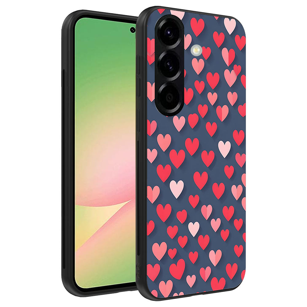 Telefoonhoesje
Geschikt voor Samsung Galaxy A56 met Roze en Rode Hartjes Opdruk - TPU
Backcover Case With Rosé and Red Heart Design