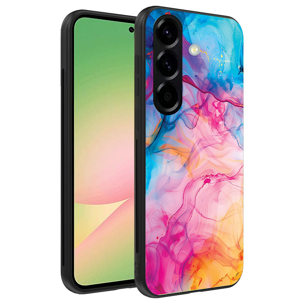 Telefoonhoesje
Geschikt voor Samsung Galaxy A56 met Regenboog Acryl Marmer Opdruk - TPU
Backcover Case Rainbow Acrylic Marble Design