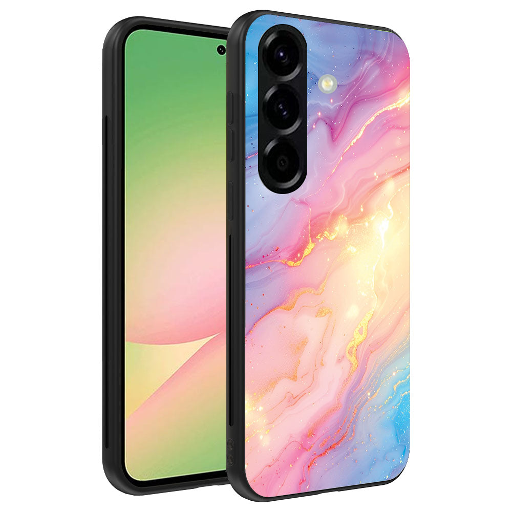 Telefoonhoesje
Geschikt voor Samsung Galaxy A56 met Regenboog Glitter Marmer Opdruk - TPU
Backcover Case Rainbow Glitter Marble Design