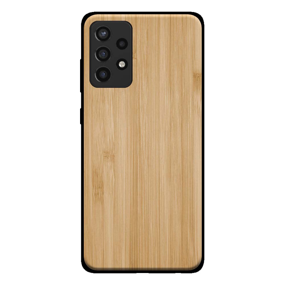Telefoonhoesje voor Samsung Galaxy A72
met houten look - backcover bamboo kunsthout hoesje - Bruin