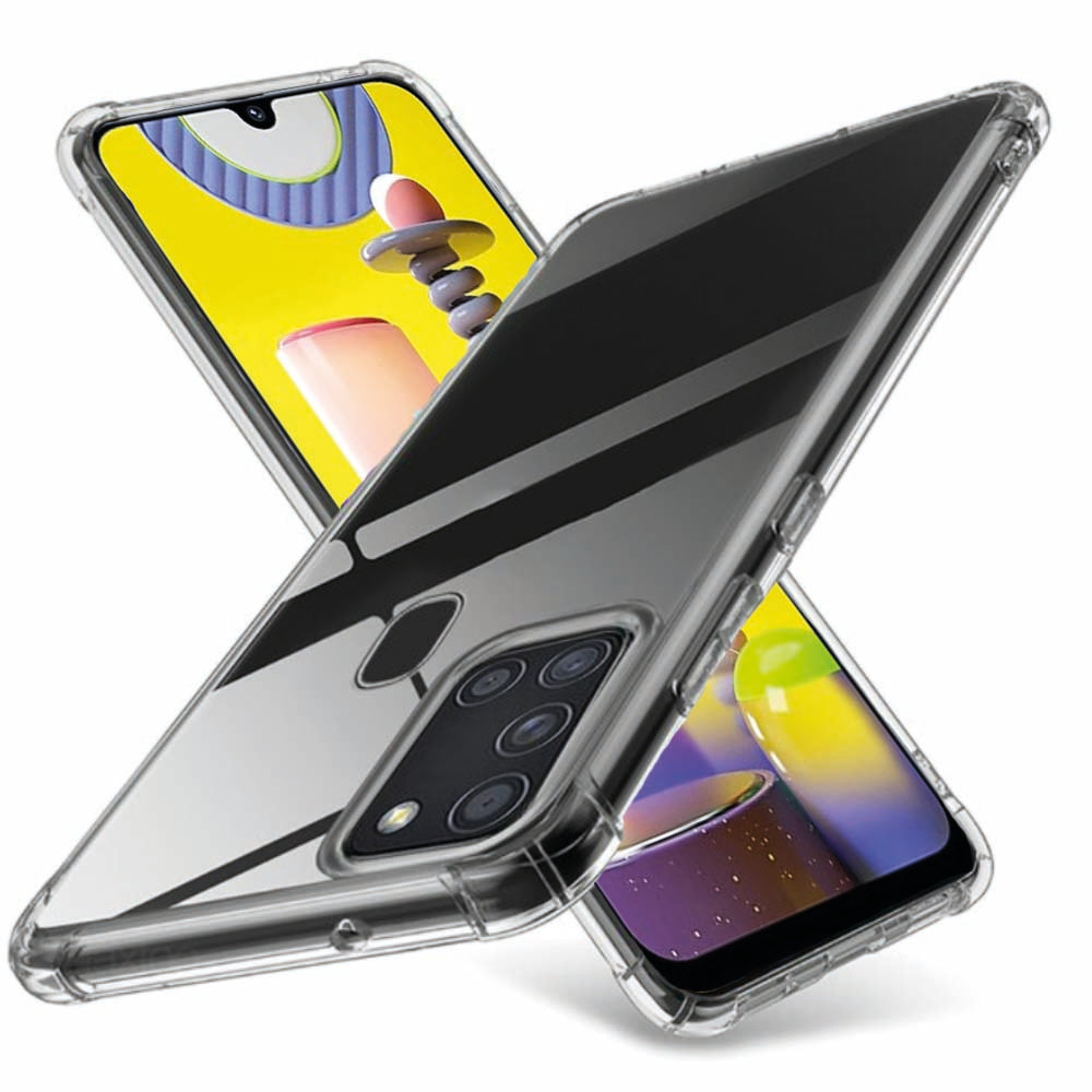 Telefoonhoesje Geschikt voor Samsung Galaxy M21 transparant shockproof
TPU siliconen hoesje met stootrand