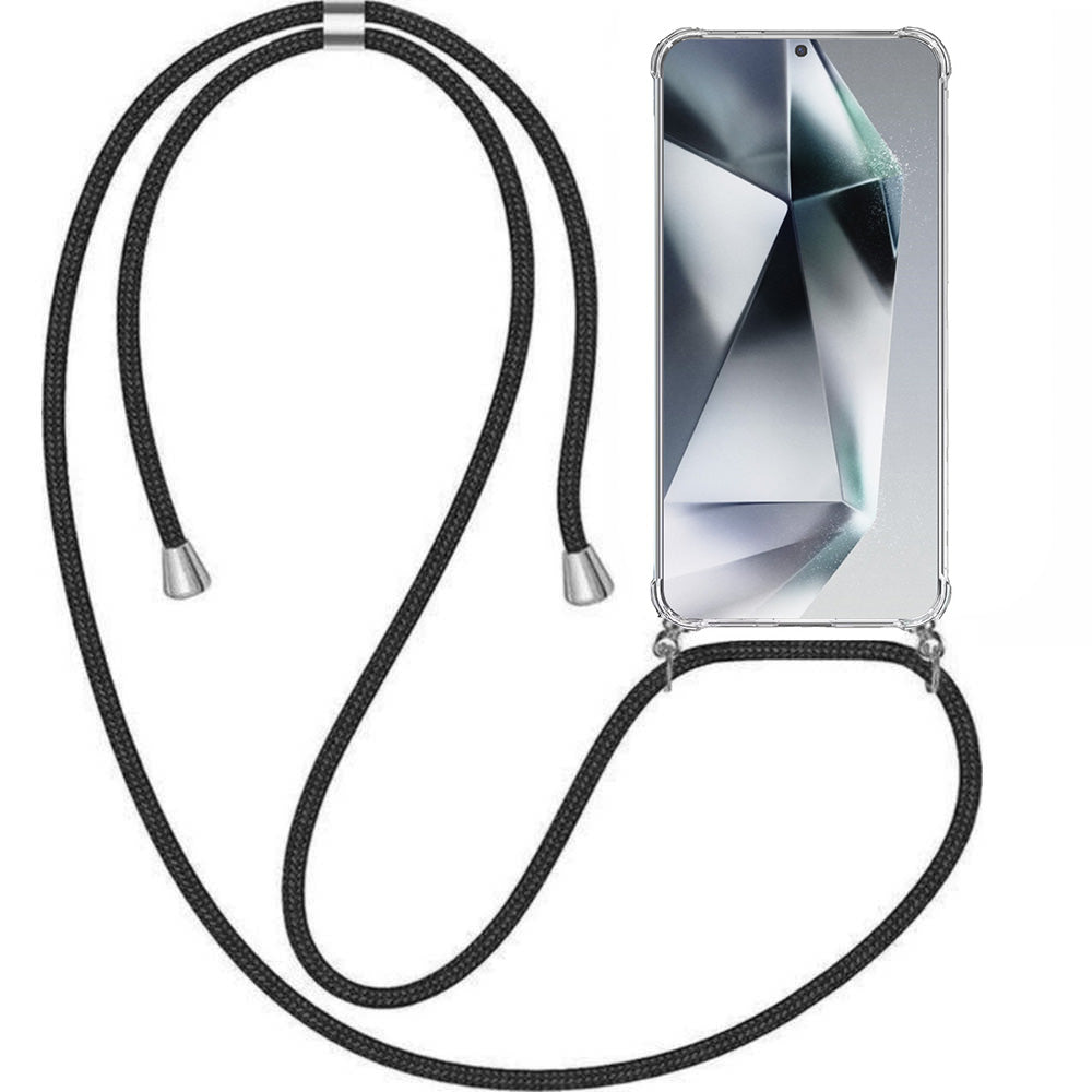 Telefoonhoesje
Geschikt voor Samsung Galaxy S24 Ultra met Koord en Stootrand - TPU Backcover
Shockproof met Lanyard - Smartphonica