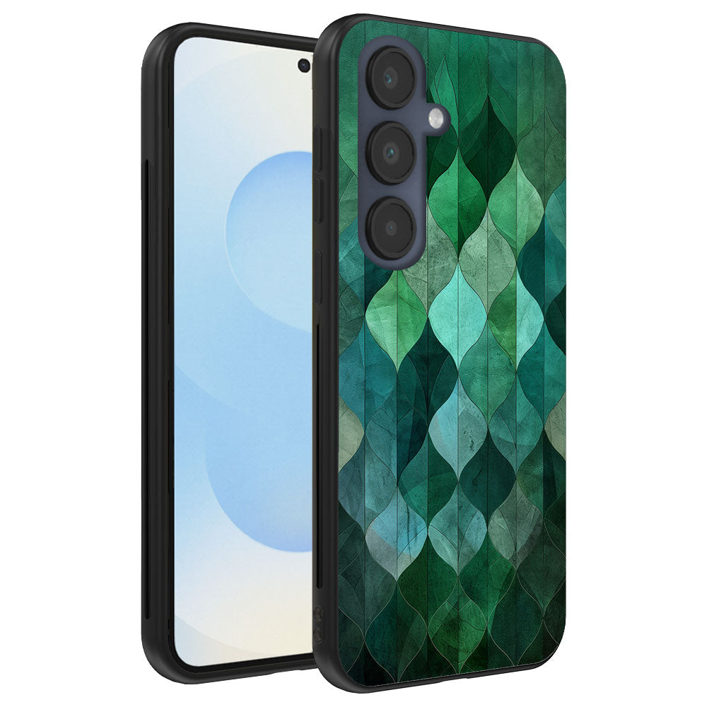 Telefoonhoesje
Geschikt voor Samsung Galaxy S25 met groene bladeren opdruk - TPU backcover
case green leafs design
