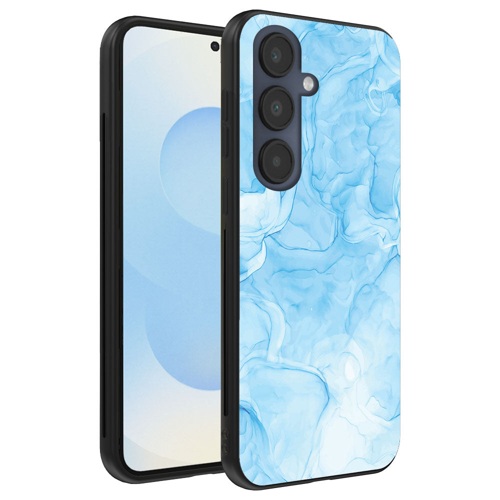 Telefoonhoesje
Geschikt voor Samsung Galaxy S25 met marmer opdruk - TPU backcover case
marble design - Lichtblauw