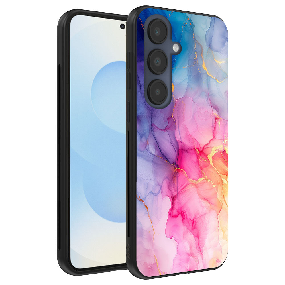 Telefoonhoesje
Geschikt voor Samsung Galaxy S25 met marmer opdruk - TPU backcover case
marble design - Regenboog