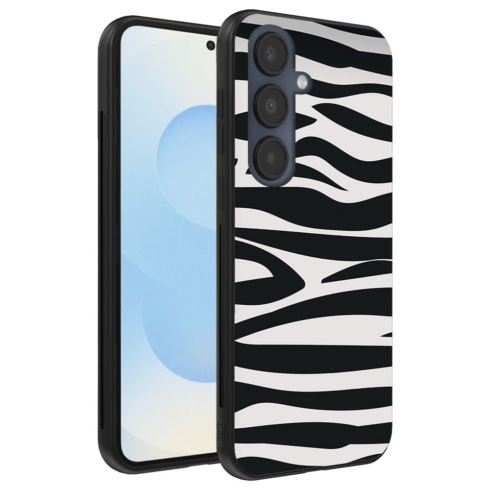 Telefoonhoesje
Geschikt voor Samsung Galaxy S25 met zebra opdruk - TPU backcover case zebra
design - Zwart Wit
