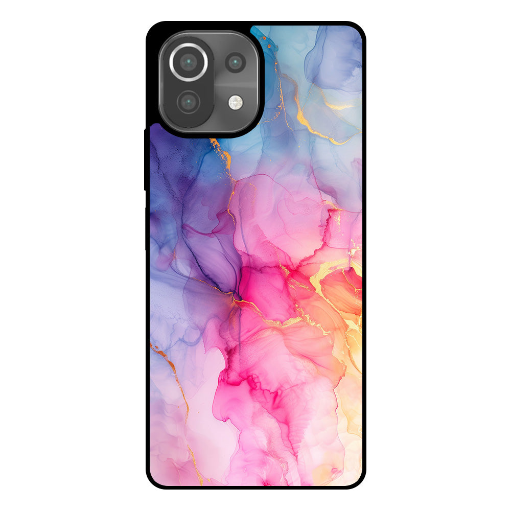 Telefoonhoesje
Geschikt voor Xiaomi 11 Lite met marmer opdruk - TPU backcover case marble
design - Regenboog
