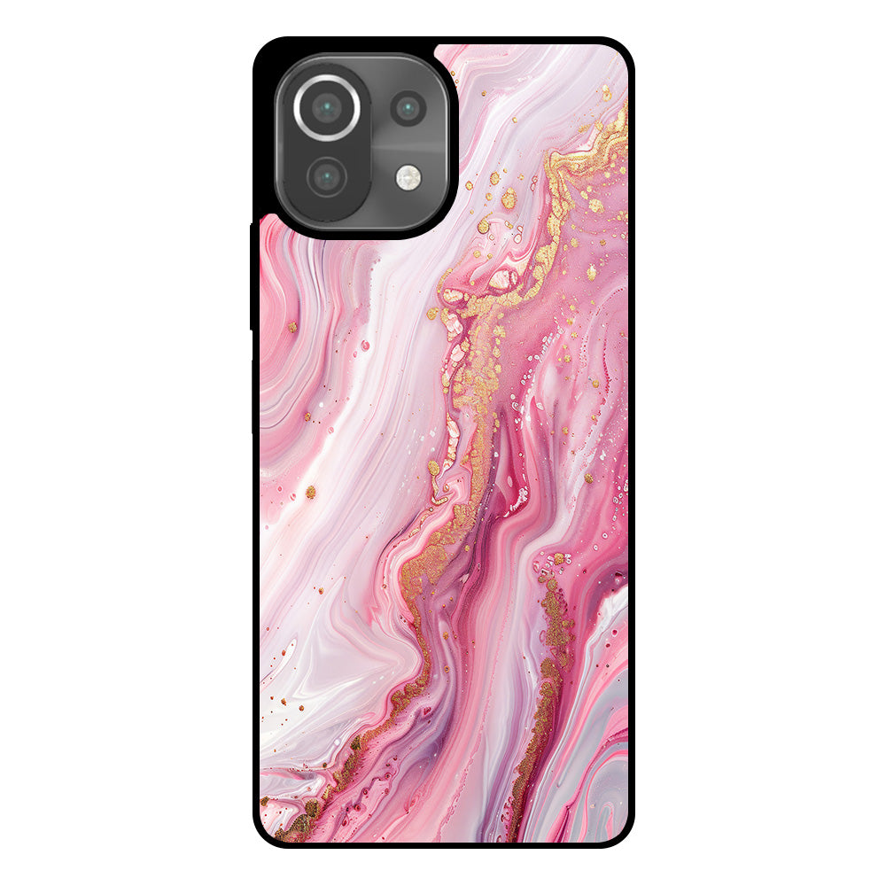 Telefoonhoesje
Geschikt voor Xiaomi 11 Lite met marmer opdruk - TPU backcover case marble
design - Roze