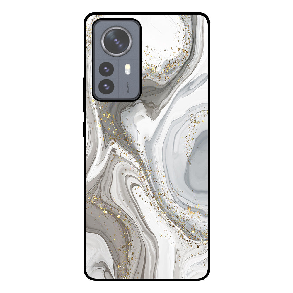 Telefoonhoesje
Geschikt voor Xiaomi 12 Pro met marmer opdruk - TPU backcover case marble
design - Zilver