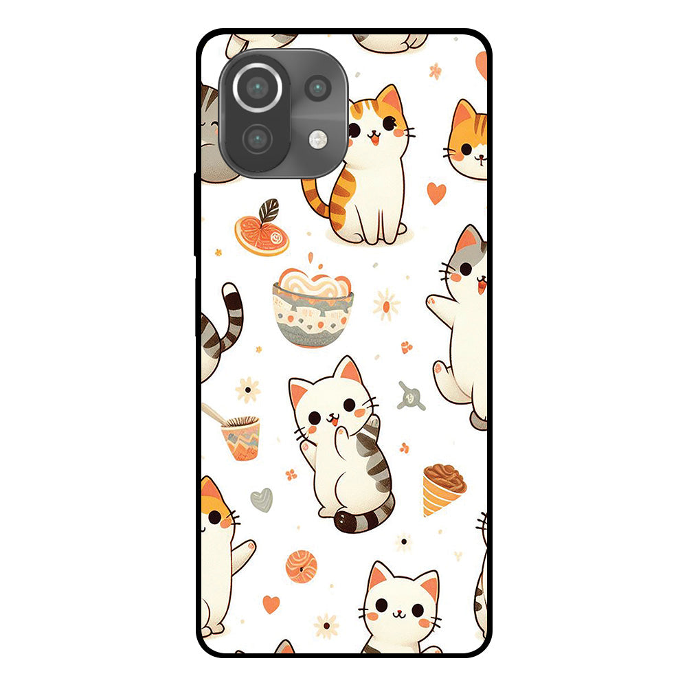 Telefoonhoesje Geschikt voor Xiaomi Mi 11 Lite met
katten opdruk - TPU backcover case cat design