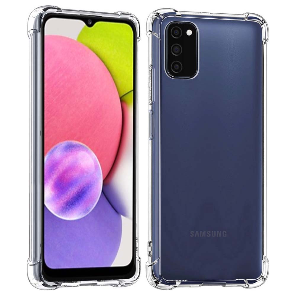 Telefoonhoesje Geschikt voor Samsung Galaxy A03s transparant
shockproof TPU siliconen hoesje met stootrand
