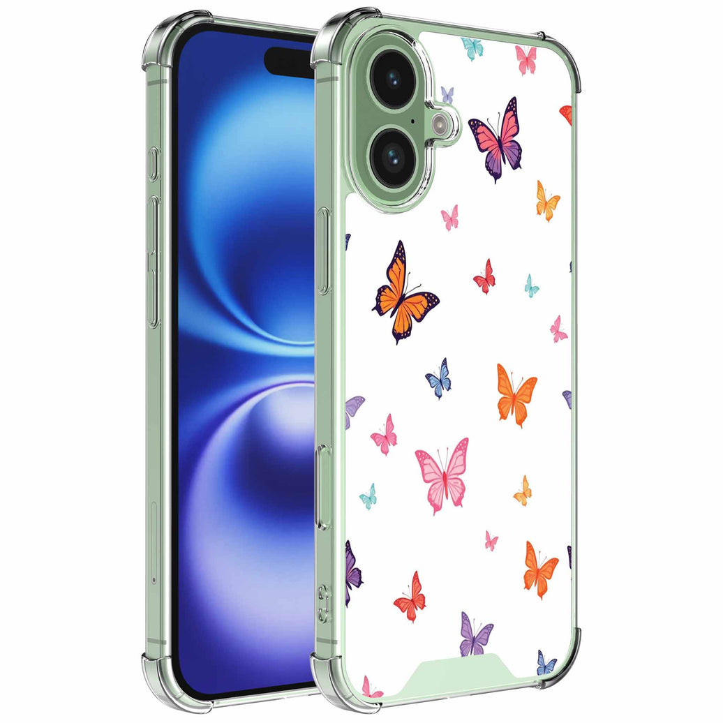 Geschikt voor iPhone 16 Telefoonhoesje
met Vlinder opdruk opdruk - Draadloos op te laden - Shockproof Siliconen TPU
Strong Case - Sterk Schokbestendig Telefoonhoesje