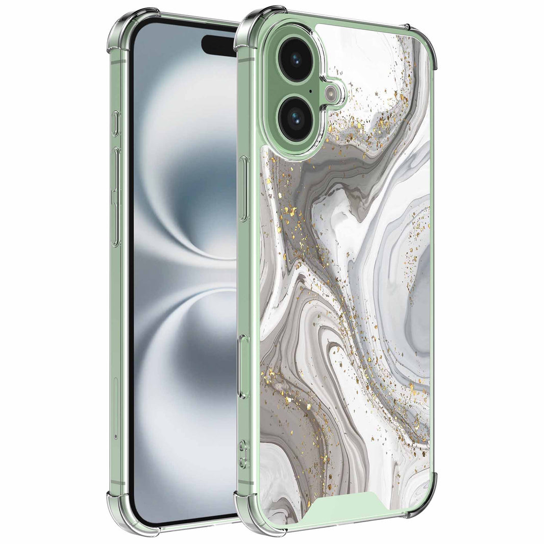 Geschikt voor iPhone 16 Plus
Telefoonhoesje met Zilver Marmer opdruk - Draadloos op te laden - Shockproof
Siliconen TPU Strong Case - Sterk Schokbestendig Telefoonhoesje