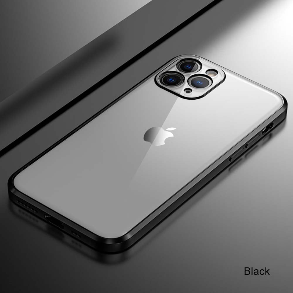 Metallic
iPhone Xr Hoesje Met Doorzichtig Achterkant En Extra Camera Bescherming -
Zwart