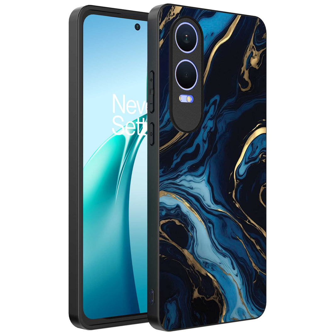 Telefoonhoesje
Geschikt voor OnePlus Nord CE 4 Lite met marmer opdruk - TPU backcover case
gold blue marble design - Goud Blauw
