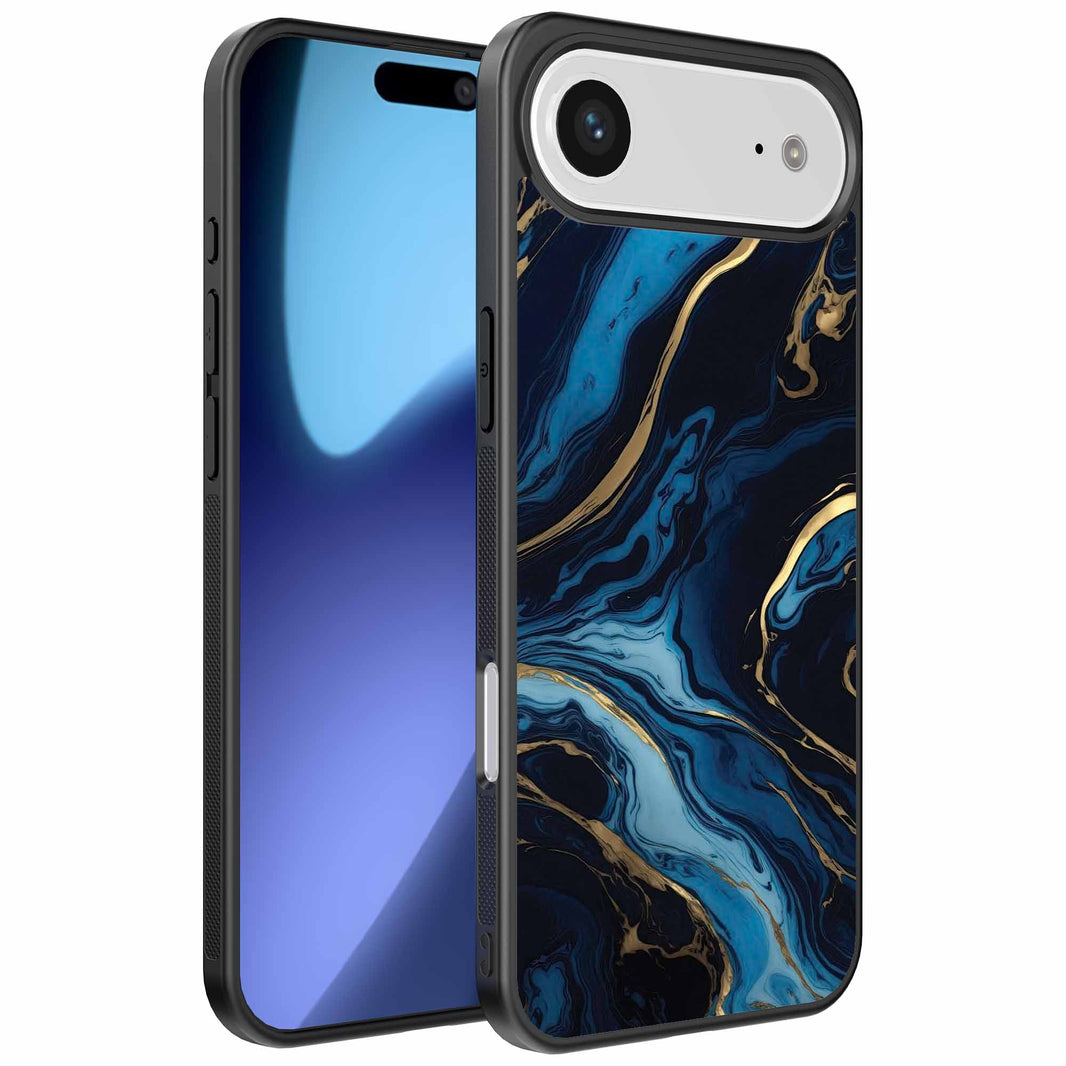 Geschikt voor
iPhone Air Telefoonhoesje met marmer opdruk - TPU backcover case gold blue
marble design - Goud Blauw - Smartphonica