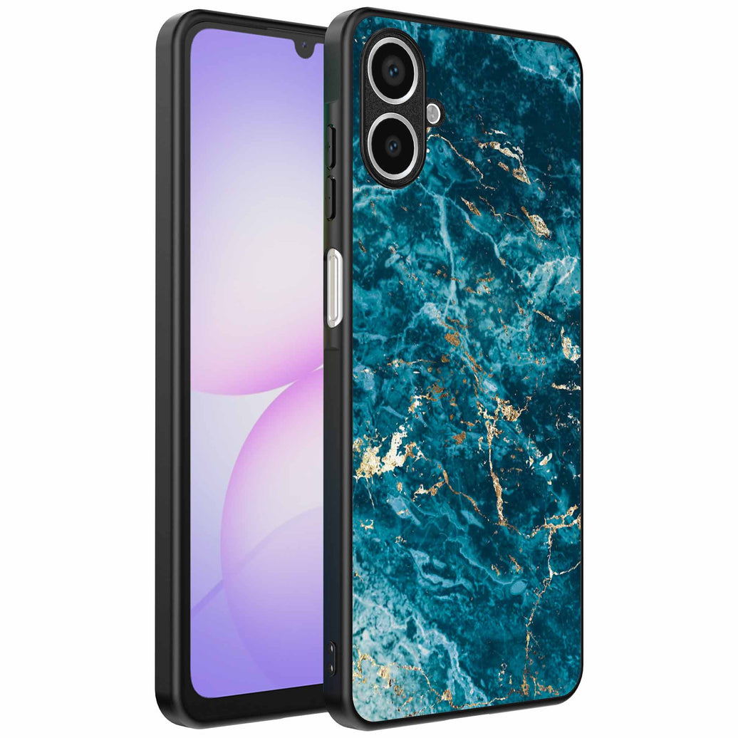 Geschikt voor
Samsung Galaxy A07 Telefoonhoesje met marmer opdruk - TPU backcover case blue
marble design - Blauw - Smartphonica