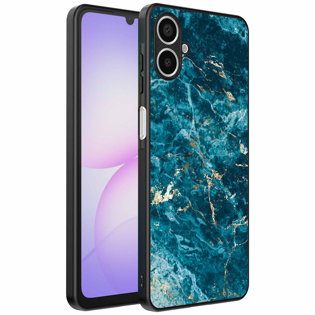 Geschikt voor
Samsung Galaxy A07 Telefoonhoesje met marmer opdruk - TPU backcover case blue
marble design - Blauw - Smartphonica