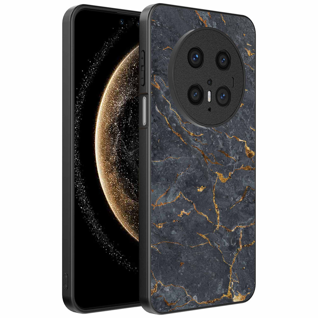 Geschikt voor
Huawei Mate 70 Pro / 70 Pro Plus Telefoonhoesje met Grijs Goud Marmer Opdruk
- TPU Backcover Case Grey Gold Marble Design - Zwart - Smartphonica