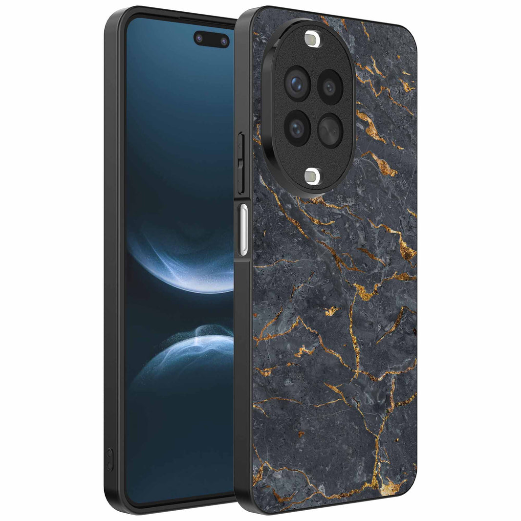 Geschikt voor
Huawei Nova 14 Pro Telefoonhoesje met Grijs Goud Marmer Opdruk - TPU
Backcover Case Grey Gold Marble Design - Zwart - Smartphonica