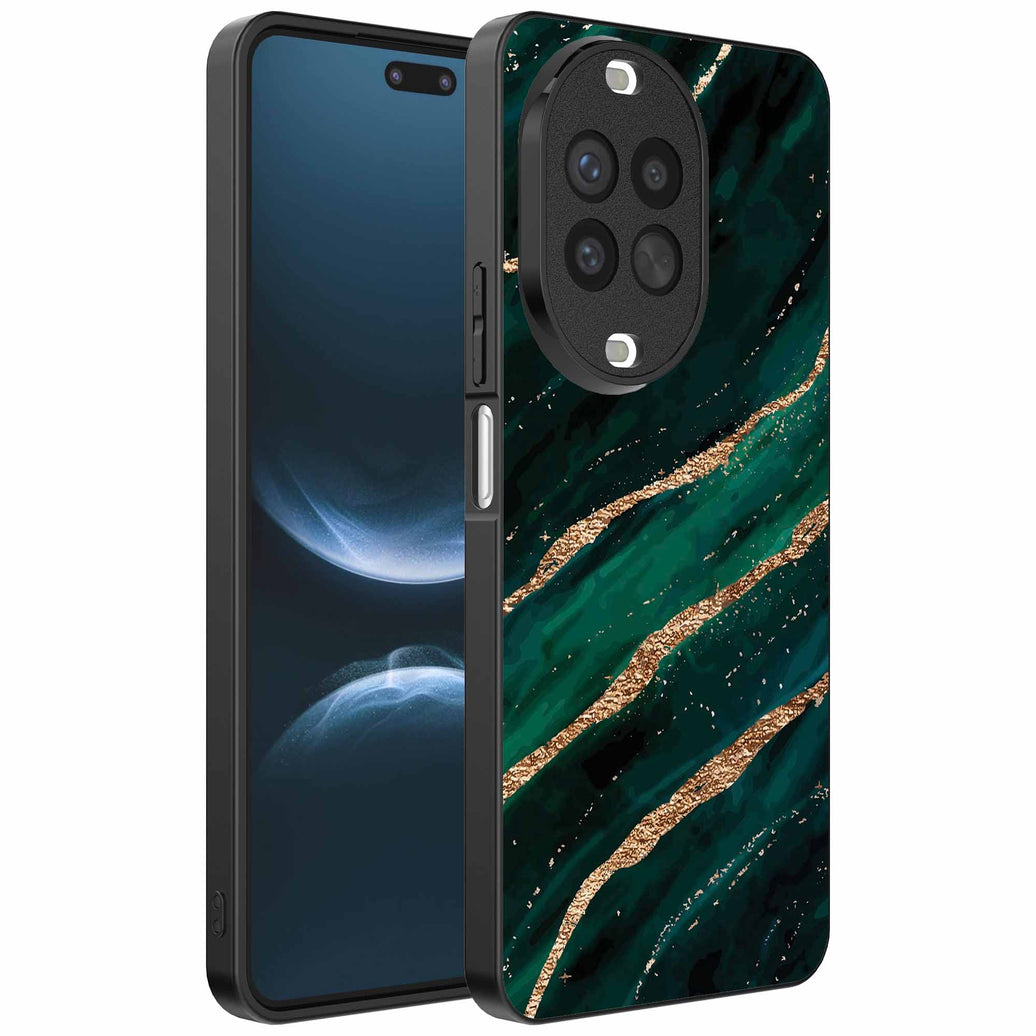 Geschikt voor
Huawei Nova 14 Pro Telefoonhoesje met marmer opdruk - TPU backcover case
marble design - Groen Goud - Smartphonica