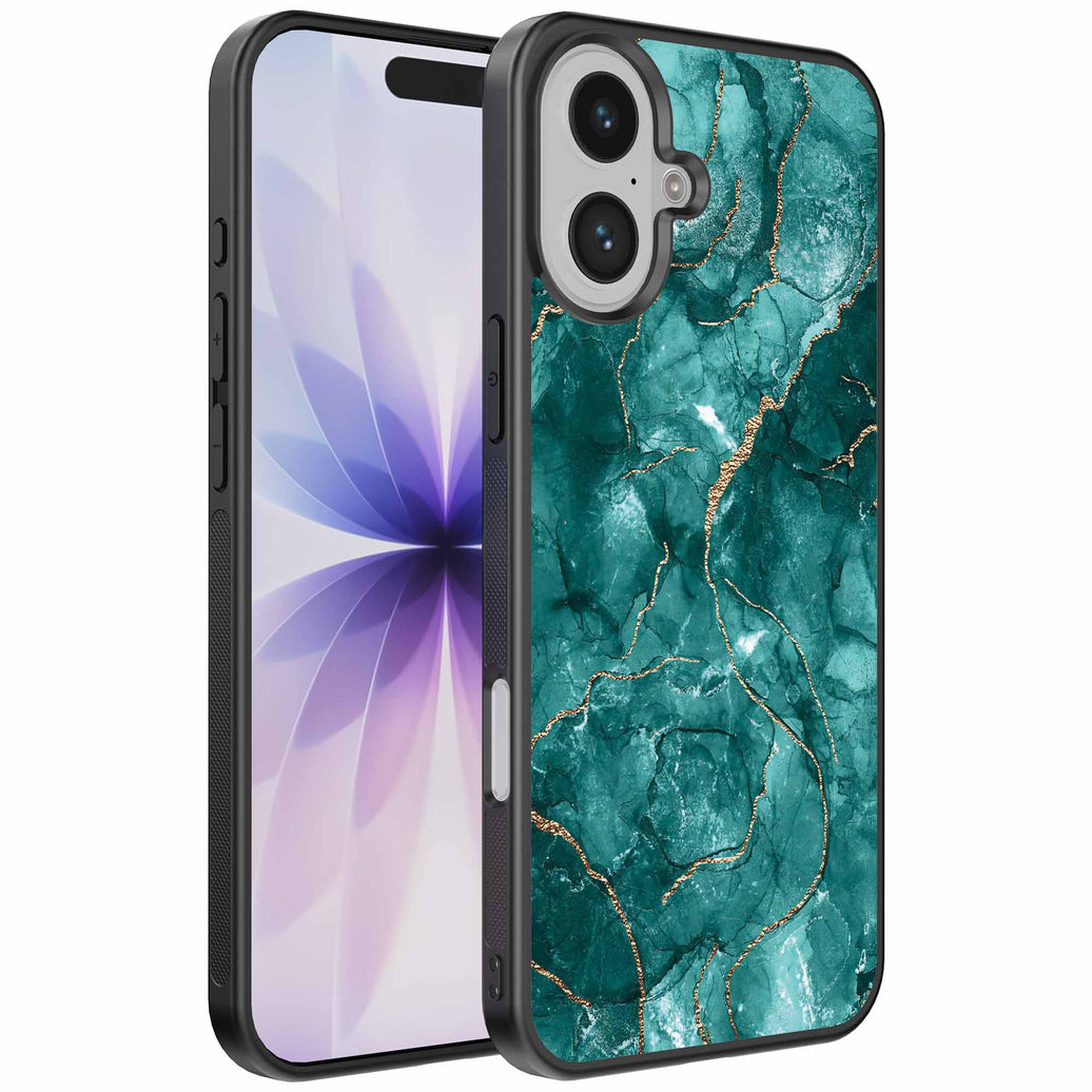 Geschikt voor
iPhone 17 Telefoonhoesje met marmer opdruk - TPU backcover case marble design
- Goud Groen - Smartphonica