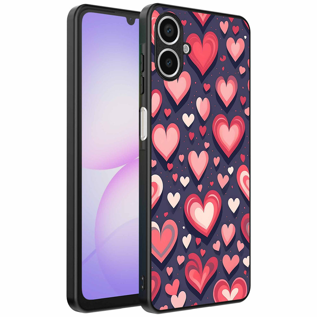 Geschikt voor
Samsung Galaxy A07 Telefoonhoesje met Hartjes Opdruk - TPU Backcover Case
With Heart Design - Smartphonica