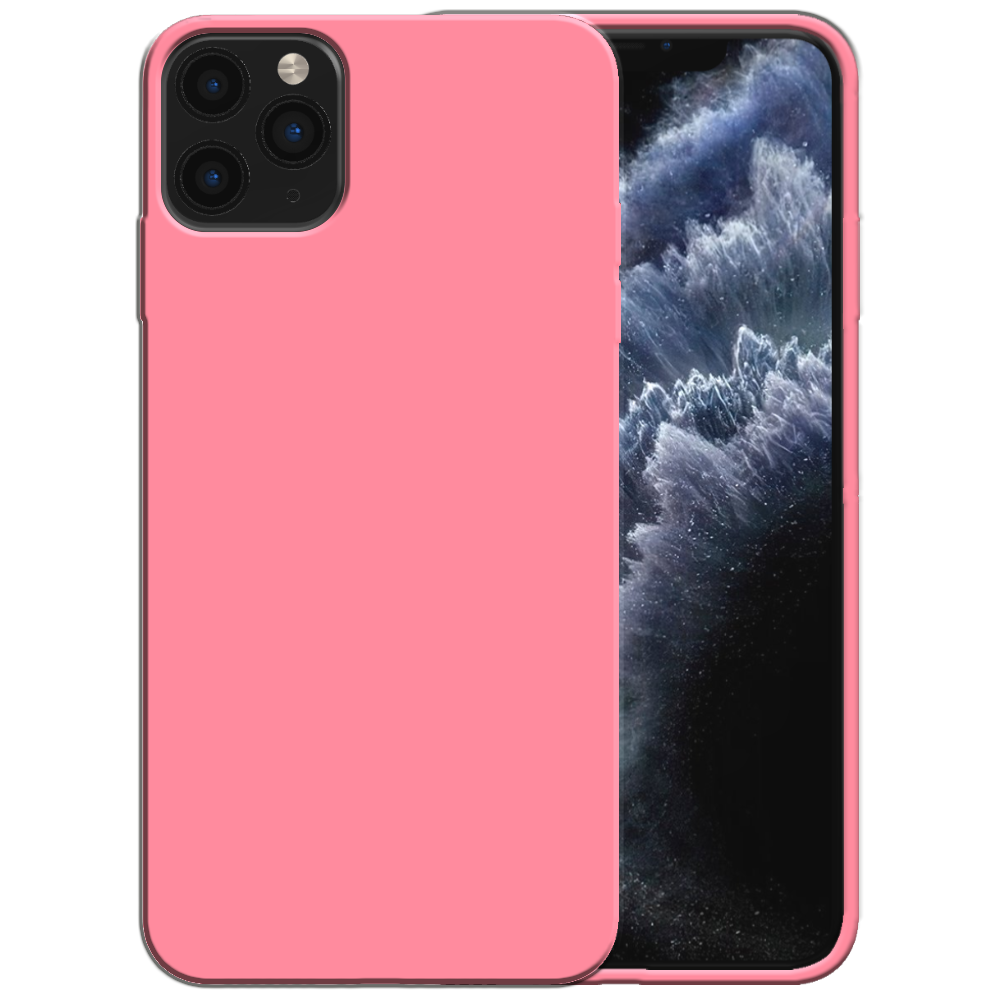 Siliconen hoesje voor iPhone 11 Pro Max
case met zachte binnenkant - Roze