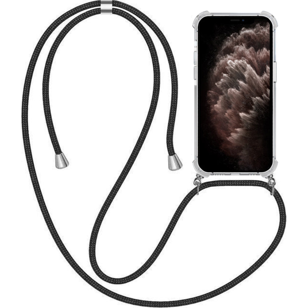 Telefoonhoesje Geschikt voor iPhone 11
Pro Max met Koord en Stootrand - TPU Backcover Shockproof met Lanyard -
Smartphonica