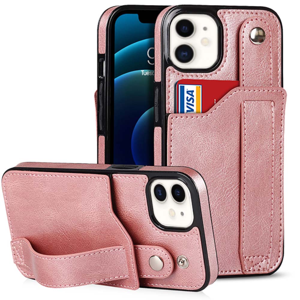 Leren Hoesje
Met Pashouder voor iPhone 12/12 Pro - Roze