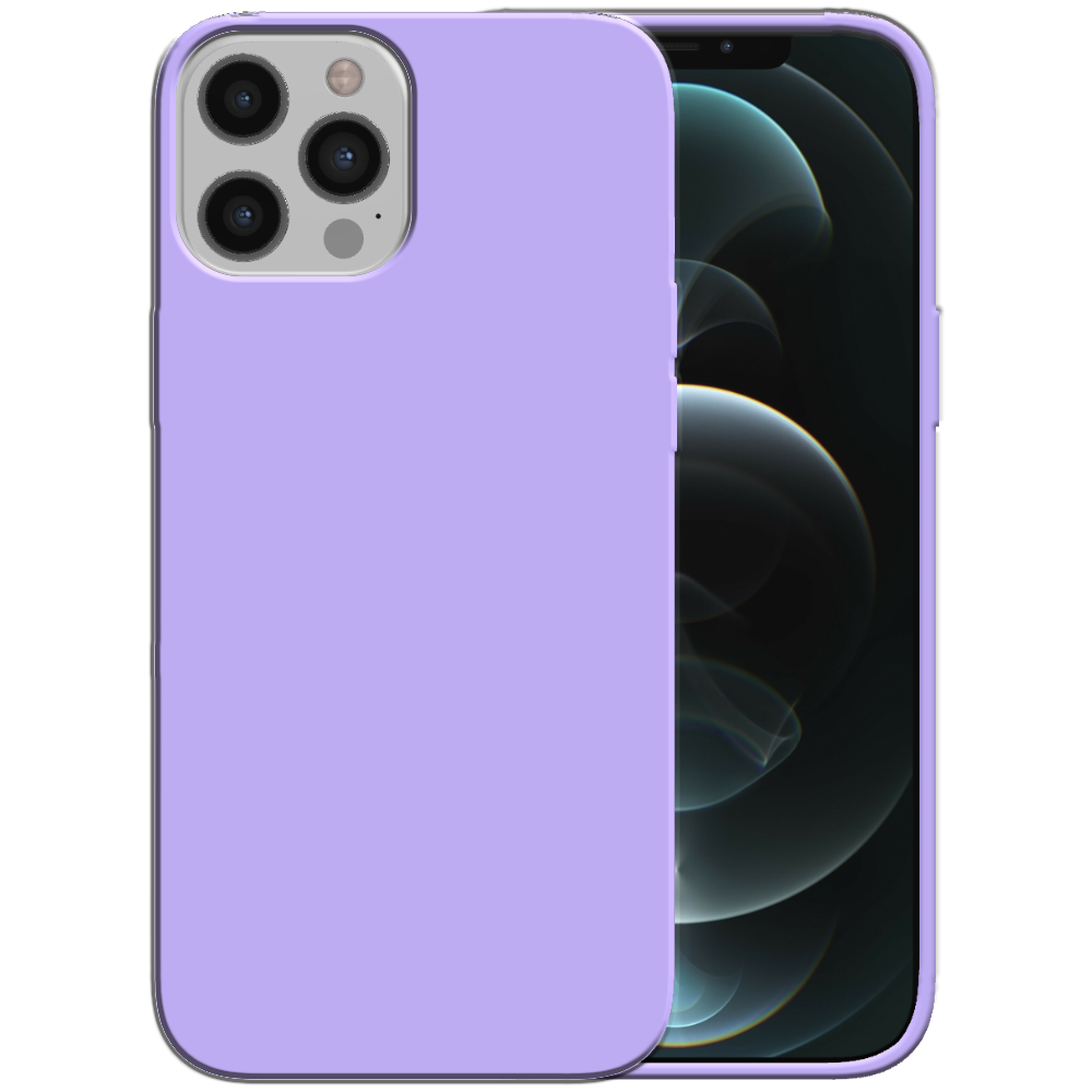 Siliconen hoesje voor iPhone 12 Pro Max
case met zachte binnenkant - Paars