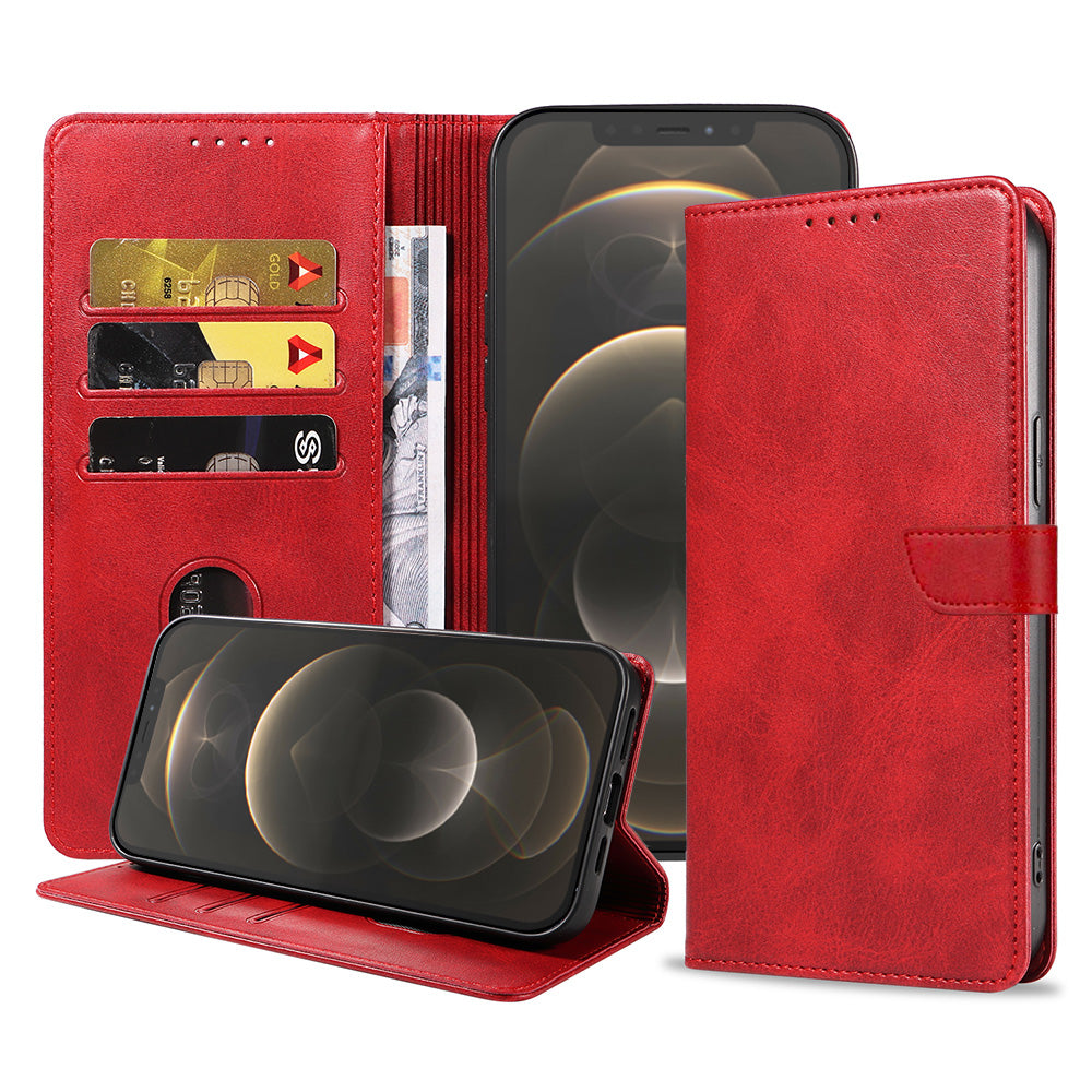 Geschikt voor iPhone 12 Pro Max
Telefoonhoesje Kunstleer met Magnetisch lipje en Pasjeshouder Book Case met
Klepje - Rood - Smartphonica