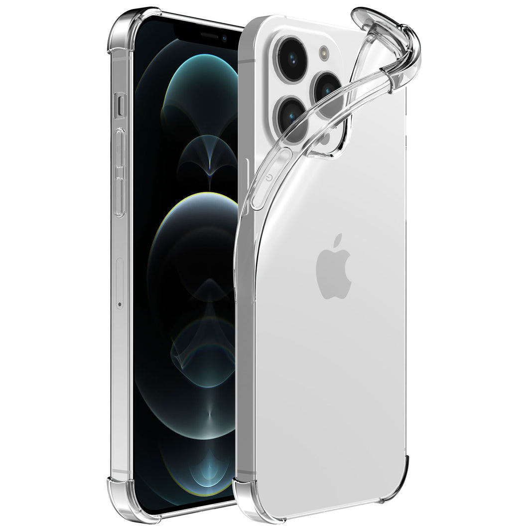 Telefoonhoesje Geschikt voor iPhone 12 Pro Max transparant hoesje flexibel met stootrand