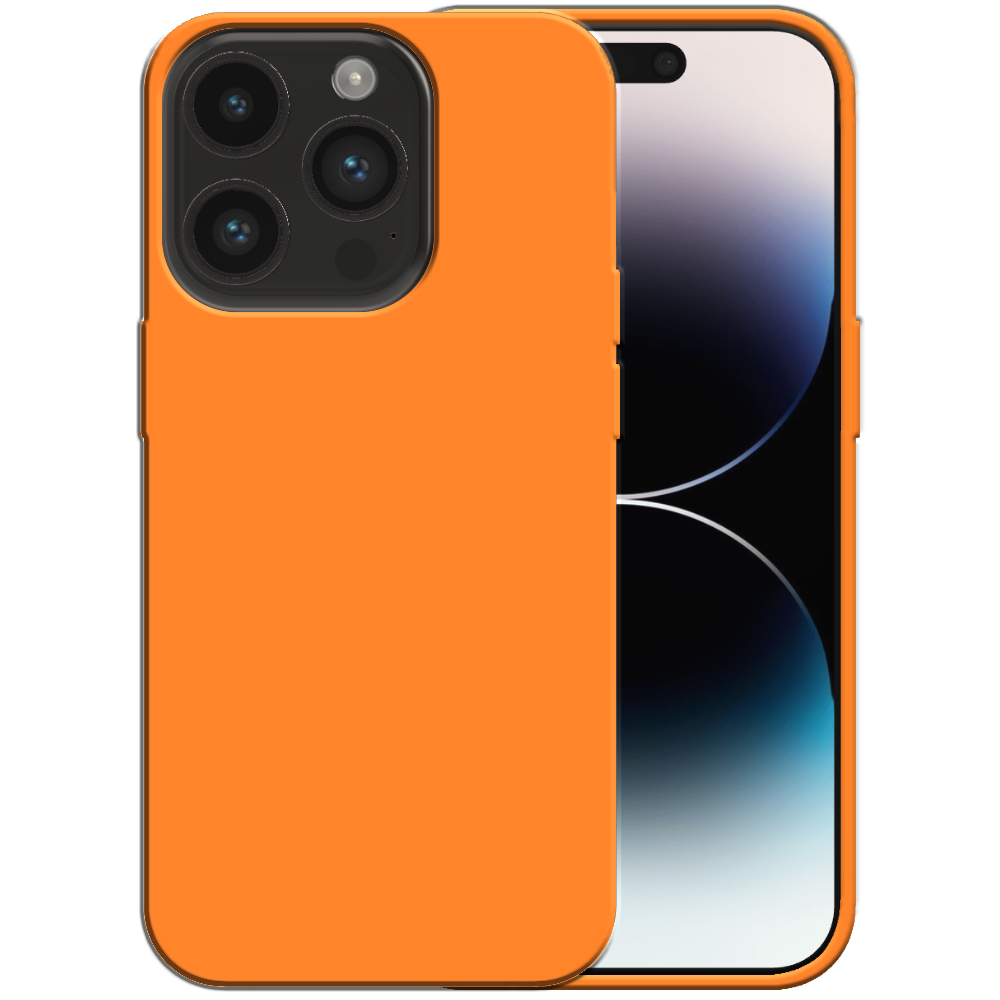 Siliconen hoesje voor iPhone 14 Pro case
met zachte binnenkant - Oranje