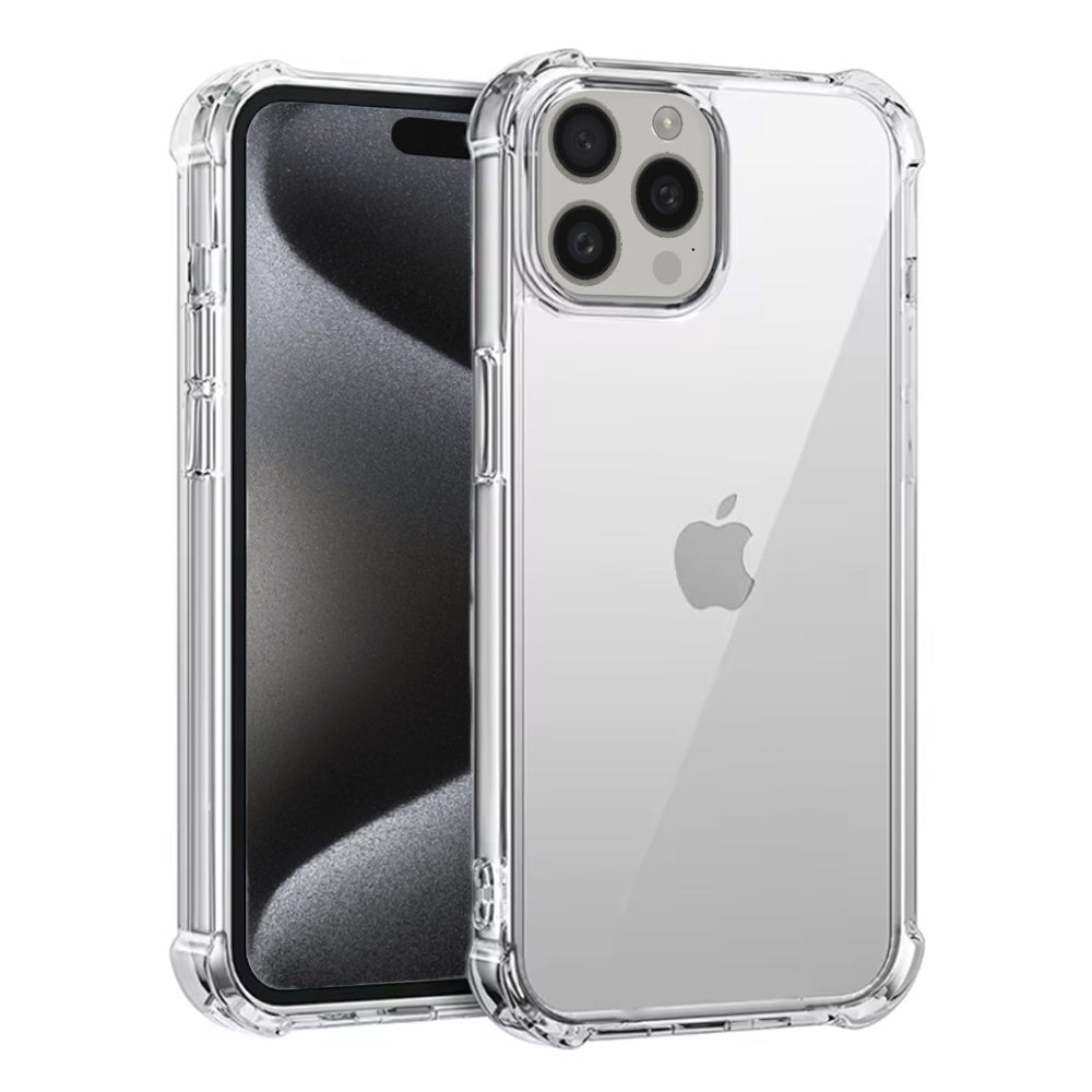 Telefoonhoesje Geschikt voor iPhone 15
Pro transparant - Shockproof TPU siliconen Hoesje met Stootrand -
Smartphonica