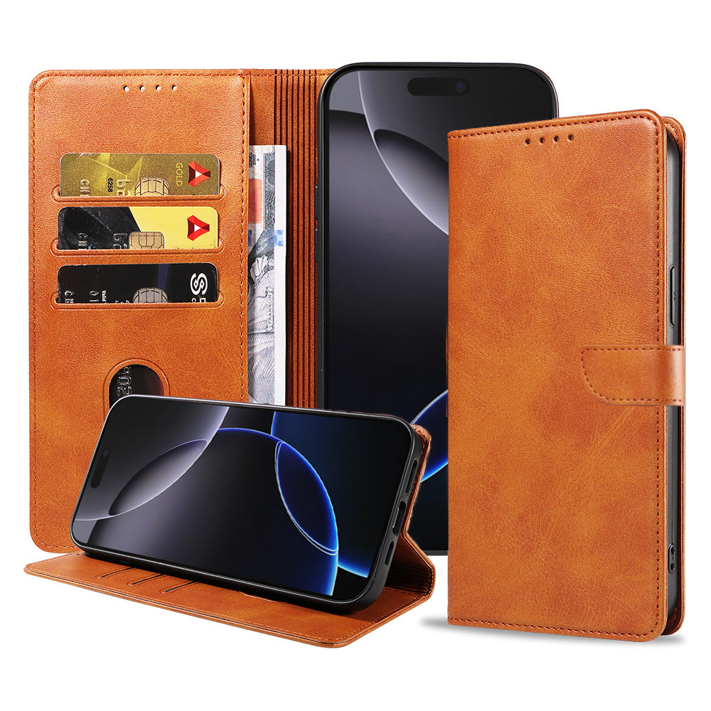 Geschikt voor iPhone 16 Pro Max
Telefoonhoesje Kunstleer met Magnetisch lipje en Pasjeshouder Book Case met
Klepje - Bruin - Smartphonica