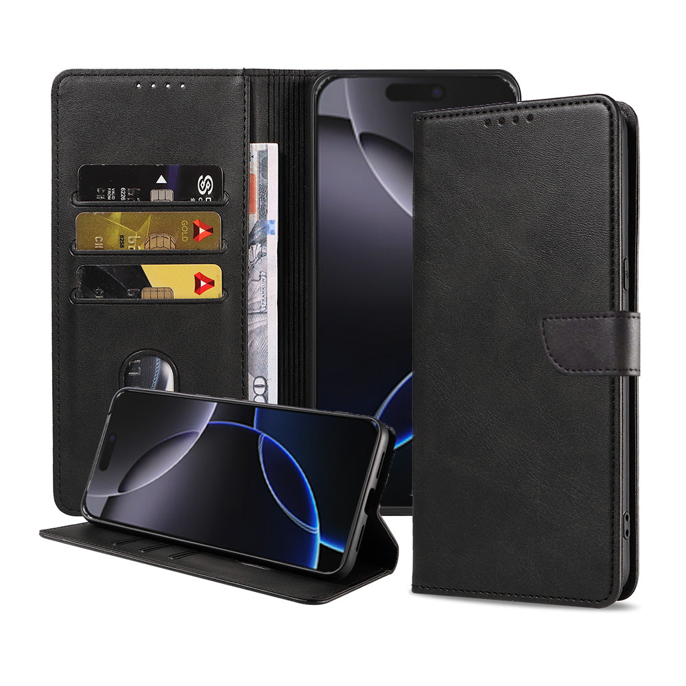 Geschikt voor iPhone
16 Pro Telefoonhoesje Kunstleer met Magnetisch lipje en Pasjeshouder Book
Case met Klepje - Zwart - Smartphonica