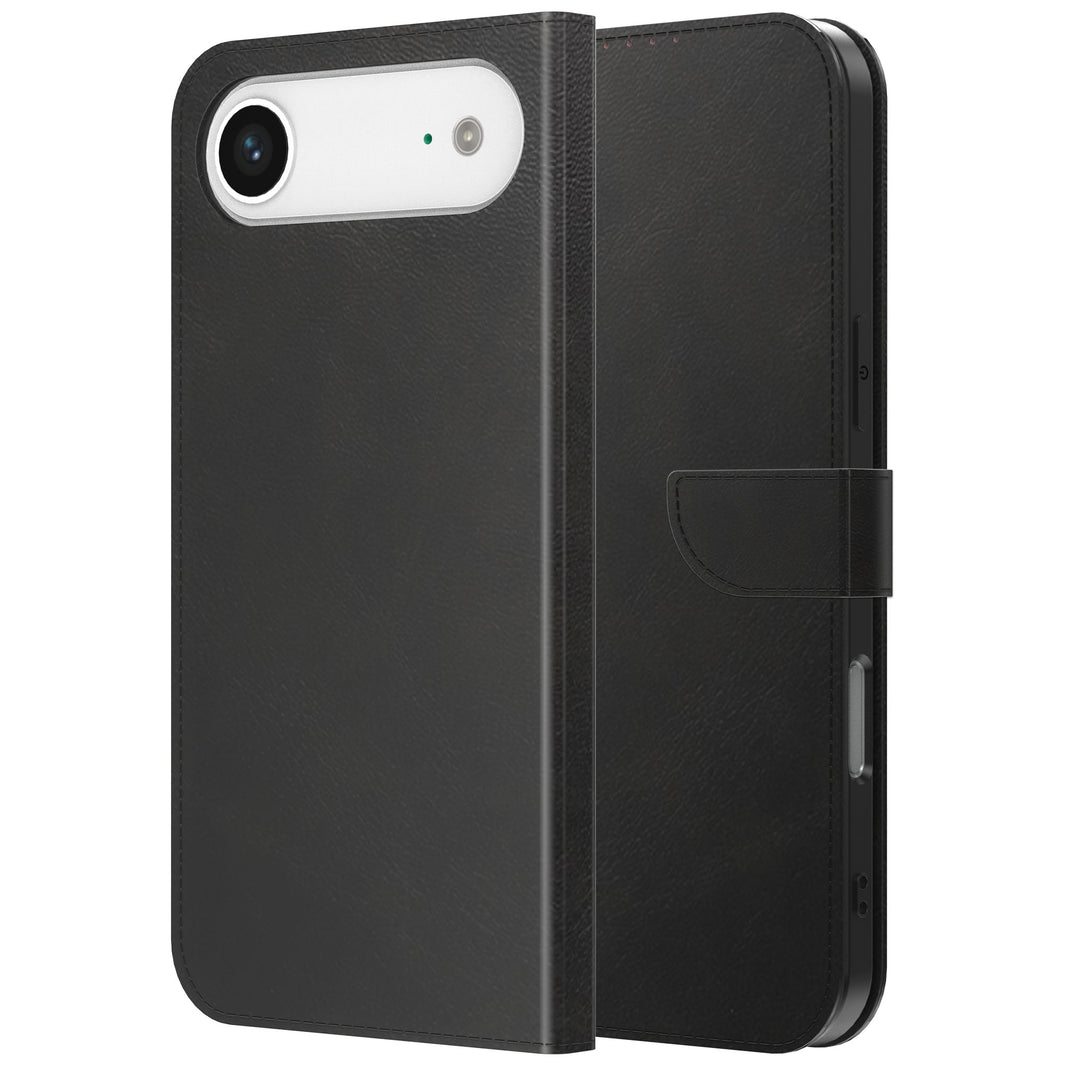 Geschikt voor iPhone 17 Air
Telefoonhoesje Kunstleer met Magnetisch lipje en Pasjeshouder Book Case met
Klepje - Walletcase with Cardslot - Zwart - Smartphonica