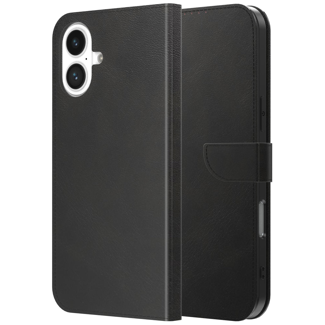 Geschikt voor iPhone 17
Telefoonhoesje Kunstleer met Magnetisch lipje en Pasjeshouder Book Case met
Klepje - Walletcase with Cardslot - Zwart - Smartphonica