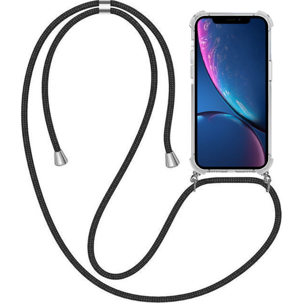 Telefoonhoesje Geschikt voor iPhone Xr
met Koord en Stootrand - TPU Backcover Shockproof met Lanyard - Smartphonica
