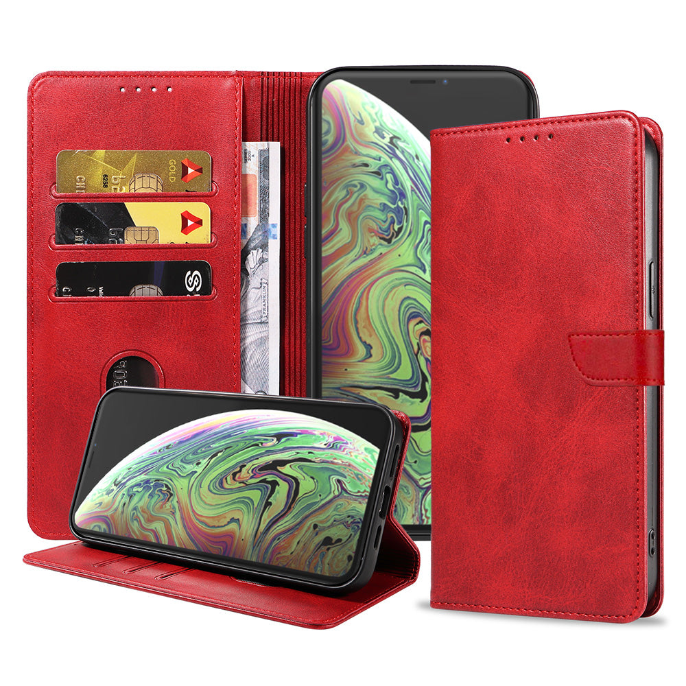 Geschikt voor iPhone Xs Max
Telefoonhoesje Kunstleer met Magnetisch lipje en Pasjeshouder Book Case met
Klepje - Rood - Smartphonica