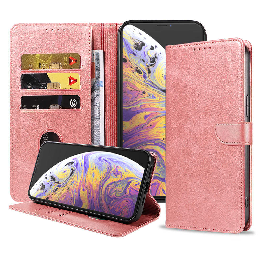 Geschikt voor iPhone Xs Max
Telefoonhoesje Kunstleer met Magnetisch lipje en Pasjeshouder Book Case met
Klepje - Roze - Smartphonica