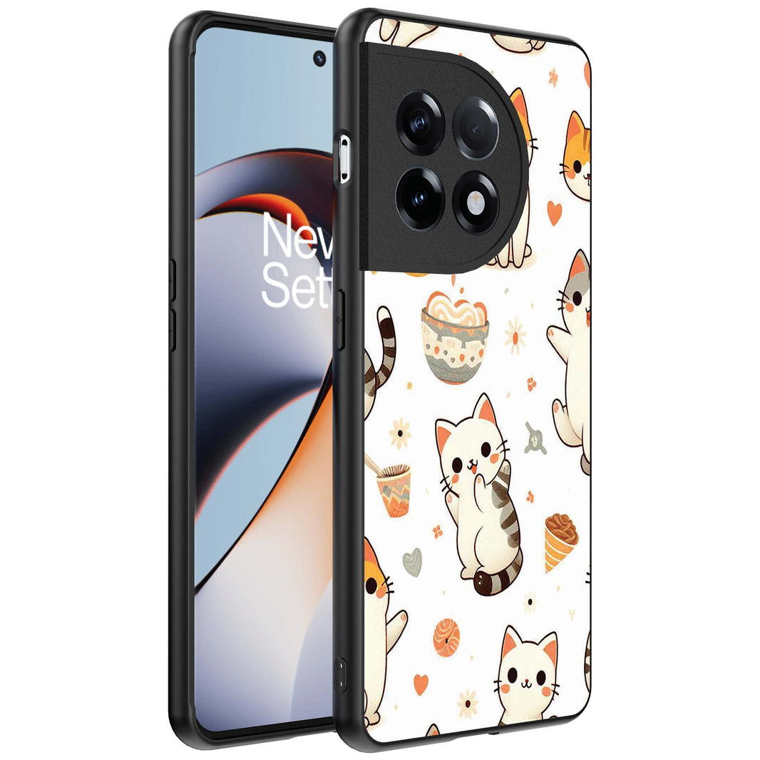 Telefoonhoesje
Geschikt voor OnePlus 11R met katten opdruk - TPU backcover case cat design