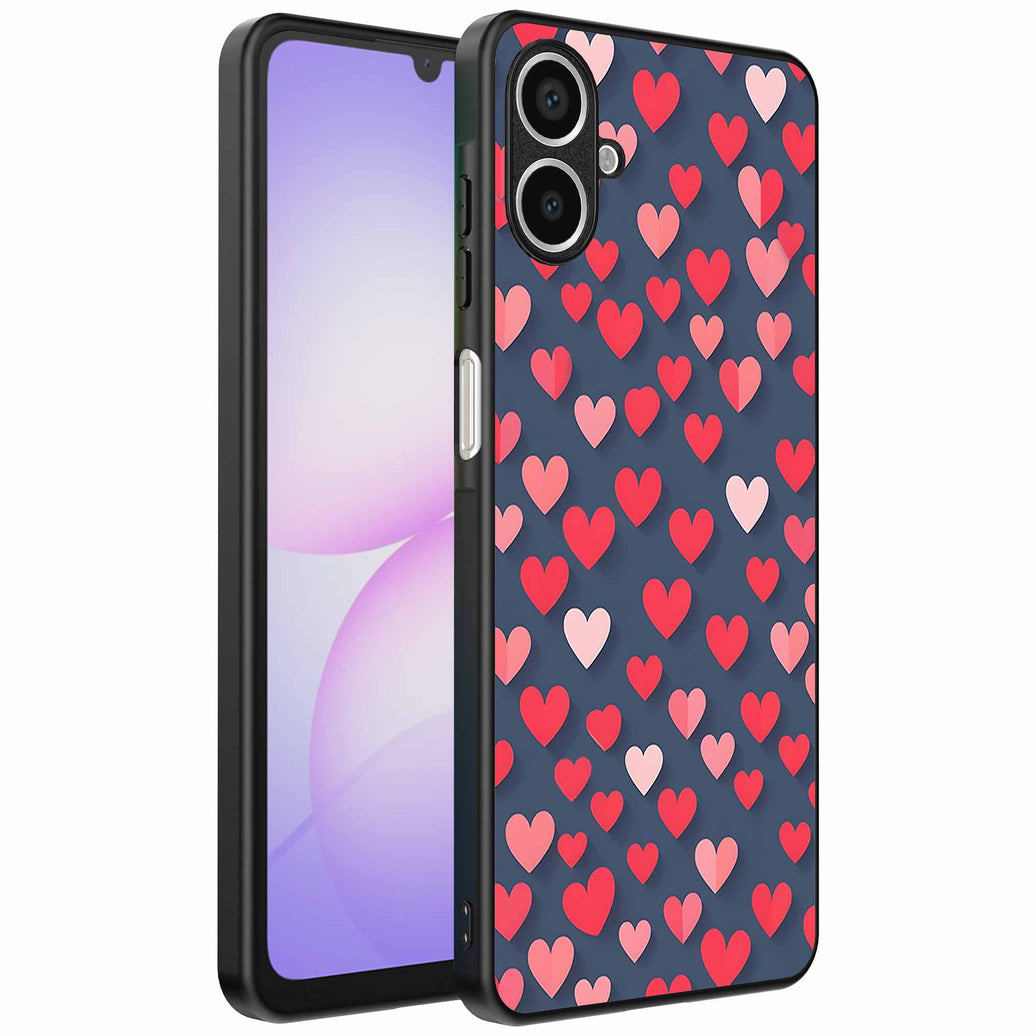 Geschikt voor
Samsung Galaxy A07 Telefoonhoesje met Roze en Rode Hartjes Opdruk - TPU
Backcover Case With Rosé and Red Heart Design - Smartphonica