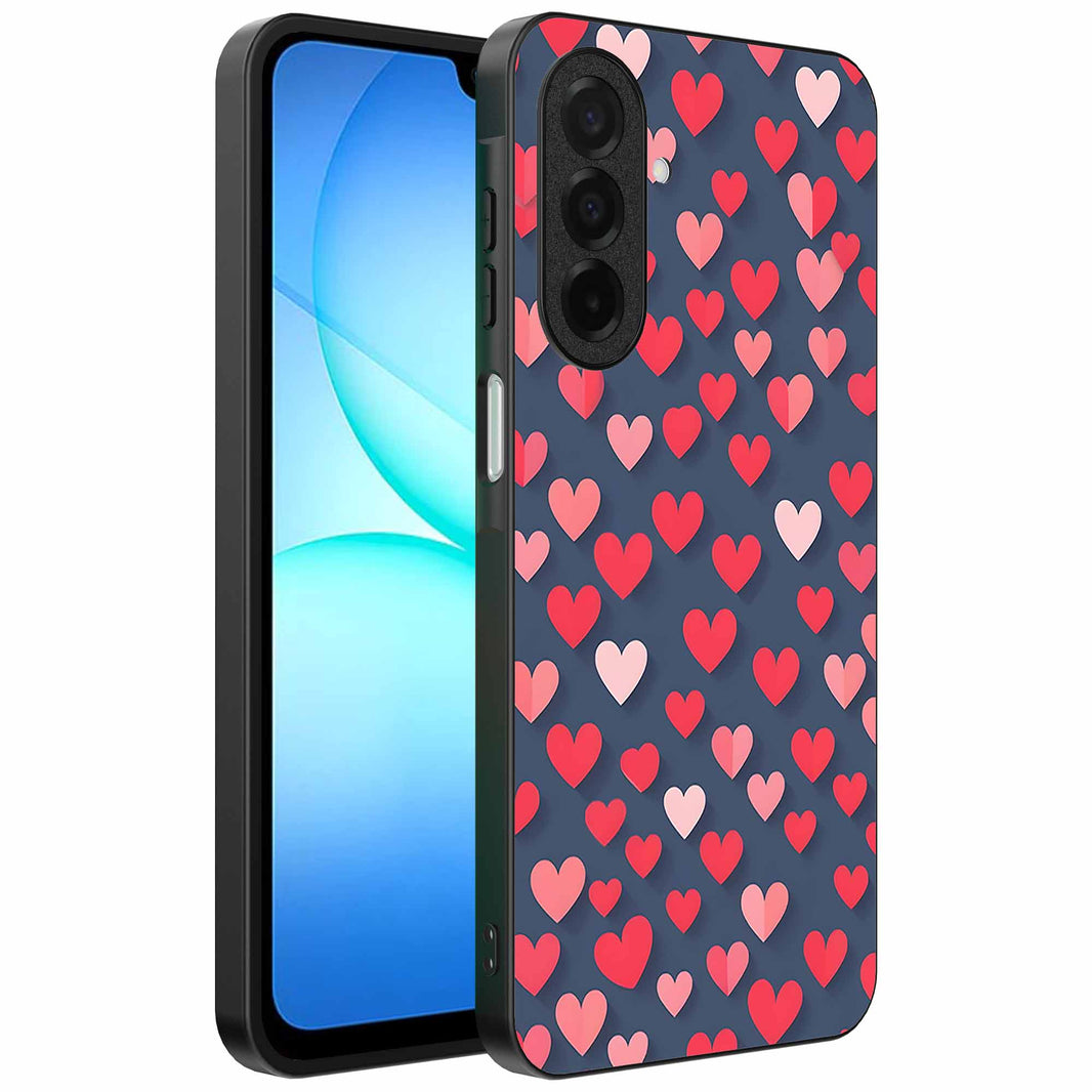Geschikt voor
Samsung Galaxy A17 Telefoonhoesje met Roze en Rode Hartjes Opdruk - TPU
Backcover Case With Rosé and Red Heart Design - Smartphonica