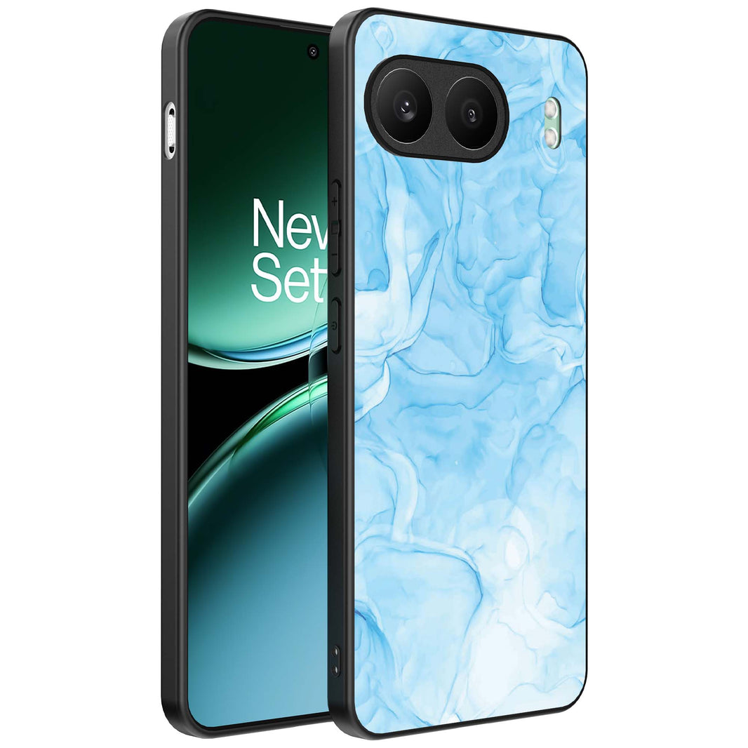 Telefoonhoesje
Geschikt voor OnePlus Nord 4 met marmer opdruk - TPU backcover case marble
design - Lichtblauw