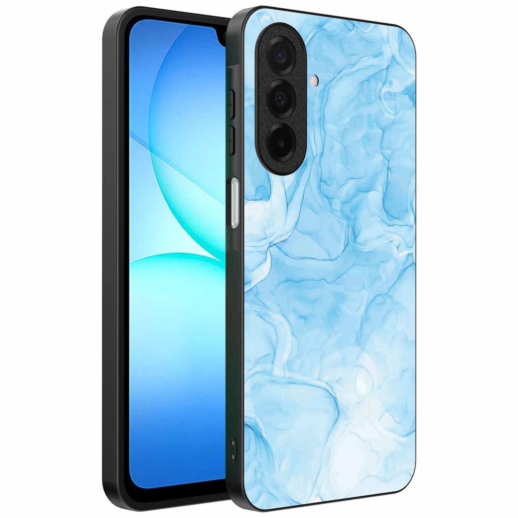 Geschikt
voor Samsung Galaxy A17 Telefoonhoesje met marmer opdruk - TPU backcover case
marble design - Lichtblauw - Smartphonica