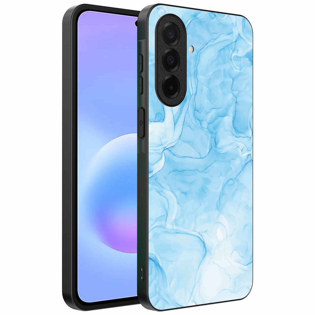 Geschikt
voor Samsung Galaxy A57 Telefoonhoesje met marmer opdruk - TPU backcover case
marble design - Lichtblauw - Smartphonica